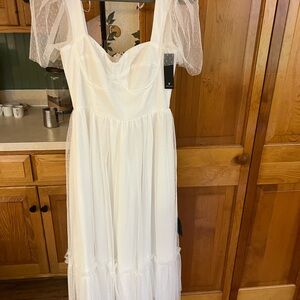 Elegant White Women's Dress